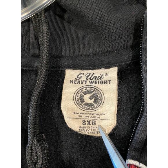 G UNIT HEAVY WEIGHT VINTAGE BLACK HOODIE MEN'S SIZE 3X B - Picture 5 of 8